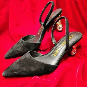 Kat Maconie Heels with Gold Accents